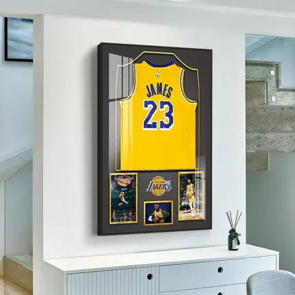 Aluminum Alloy Crystal Porcelain Painting Oil Painting Wall Art With HD NBA Star's Clothes