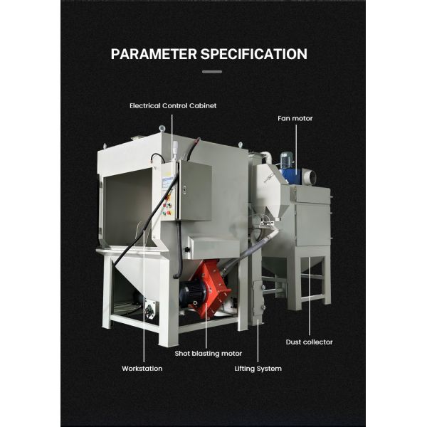 Automatic Shot Blasting Machine For Car Wheel Rims 7.5kw