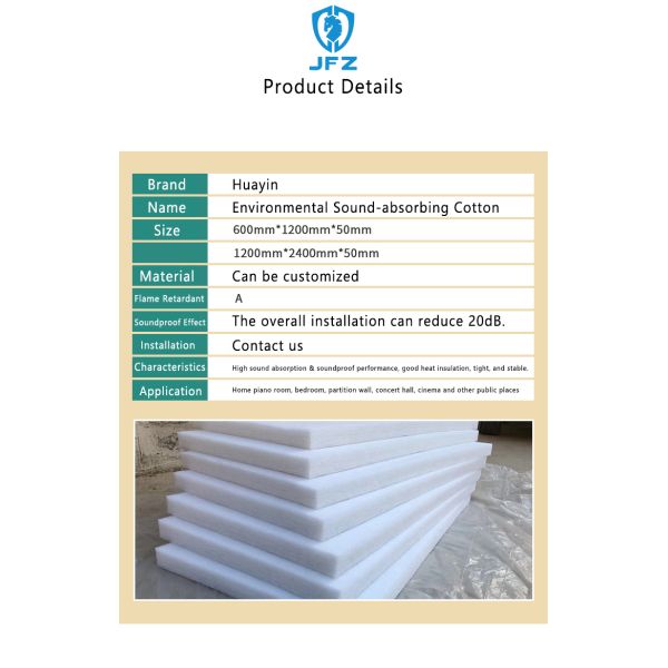 Eco Friendly Soundproof Polyester Wool Insulation Board For Room Decor