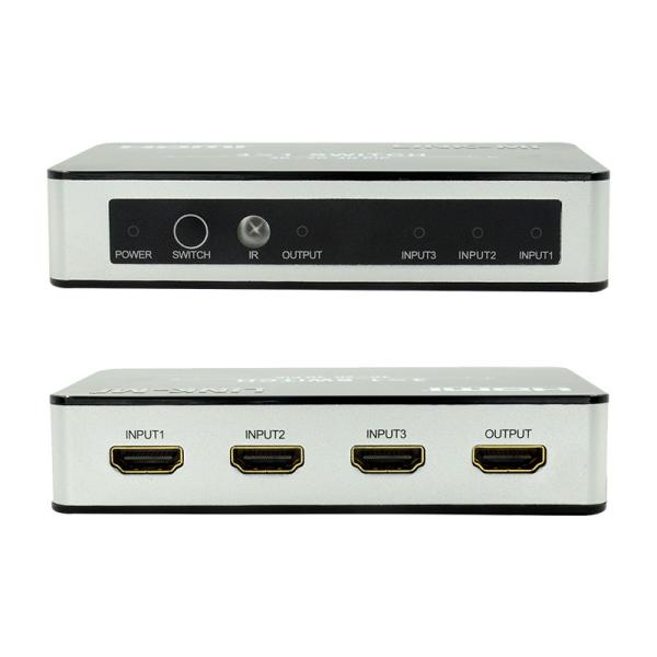 4K2K HDMI Switch 3x1 HDMI Splitter 5V 1A Support PIP 3D 3 To 1 Video Switch