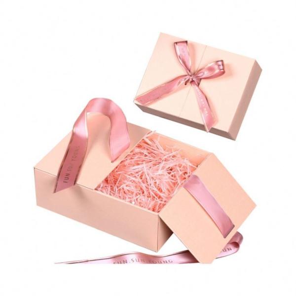 Handmade Double Door Magnet Gift Box Cosmetic Ride Gift Box Set For Wedding
