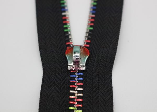 Rainbow Brass Teeth 10 Inch Long Chain Zipper 5# To 8# Length Length For Cardigans
