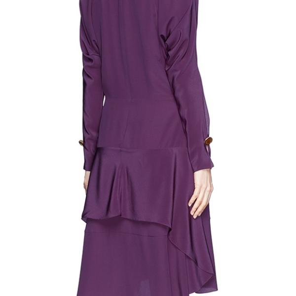 SPLIT BUTTON SLEEVE Chiffon DRESS