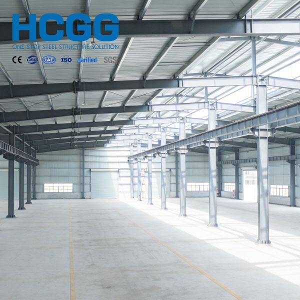 Large Span Clear Space Steel Structure Warehouse Prefab Modular Storage Logistics Warehouse Building H Beam Kit Sandwich Panel
