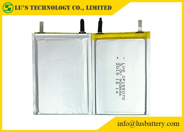 батареи CP155070 пакета 3v клетки батареи Cp155070 3.0V 900mAh Li-MnO2 Не-перезаряжаемые тонкие тонкие
