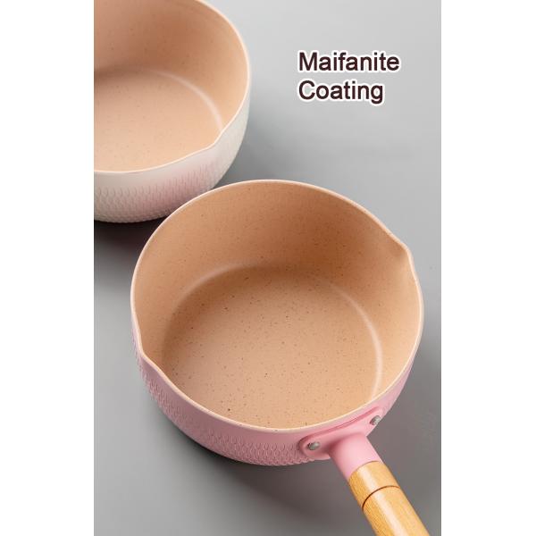 Баки кухни Multi покрашенные небольшие варя с деревянной ручкой