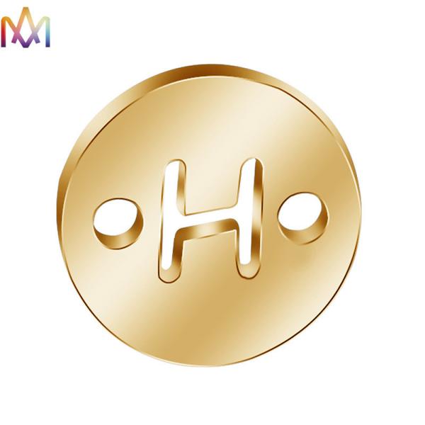 encantos de 8.5m m 26Pcs A-Z Stainless Steel Letter para la joyería