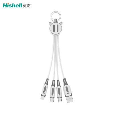TPE 3 In 1 Multi Phone Charger Cable , Practical Retractable Cell Phone Cord