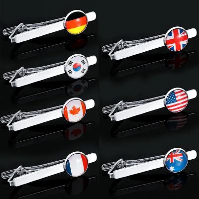 Men Tie Bar Pin 287 Country Flag Design Personalized Tie Clip With Customized Logo