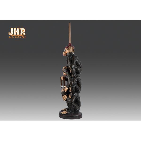 Escultura decorativa del mono de la resina de Polyresin del tenedor de papel higiénico de la estatuilla antigua de la estatua