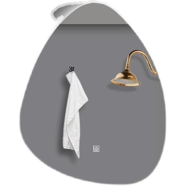Irregular LED Round Bathroom Mirror 6500K 3200K Luxury Illuminated Bathroom Mirrors