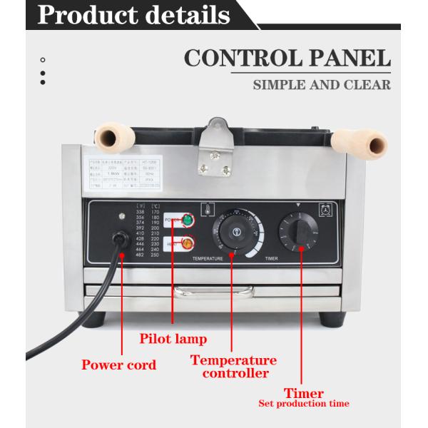Отель Банановый вафлевый автомат Неприкасающаяся Стальная пузырь вафлевая машина 11,25 кг