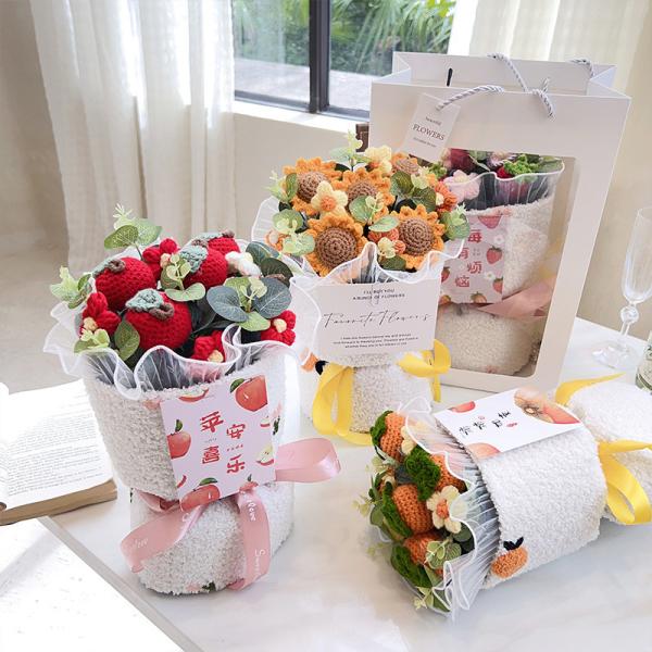Regalos para el Día de la Madre Regalos pequeños de flores artificiales para mamá Día de la Maestra Día de San Valentín Bouquets de flores para la graduación para novia y mejores amigos
