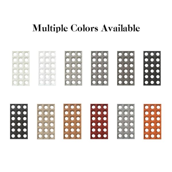 Round Holes PU Decorative Wall Panel Faux Nine Blocks Molding Eco Friendly For Partition