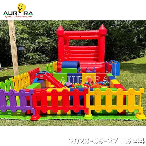 Party Rental Equipment Foam Play Inflatable Bounce House Kids Soft Play Ball Pit