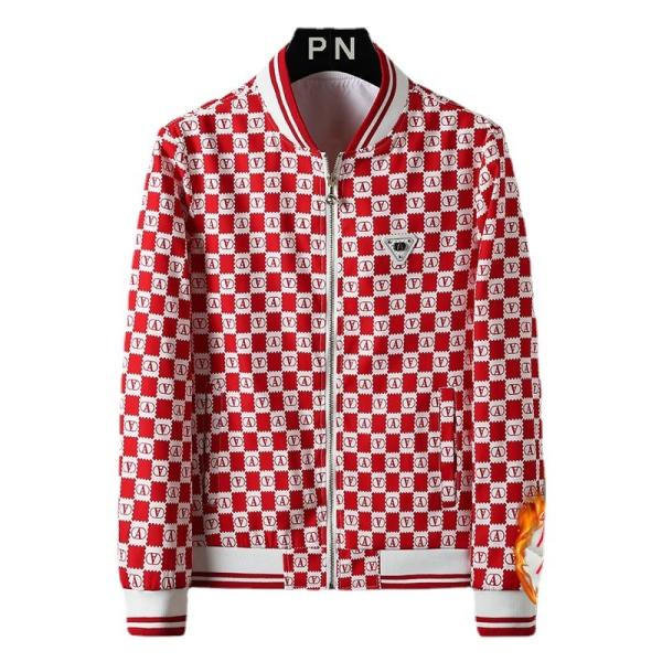 Coat Mens Jacket Stand Slim Vintage Decoration Print Mens Coat Fashion Casual Sports