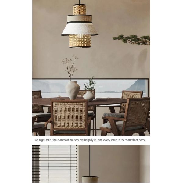 Kitchen Hanging Lights Living Room Decor Home Classical Art Cloth Cover Pendant Lights(WH-WP-146)