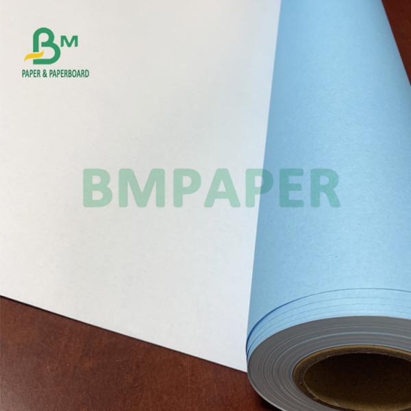 80gsm One Side Blue CAD Plotter Paper For Engineering 610mm X 150m
