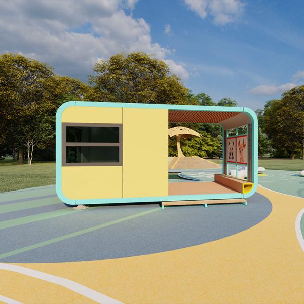 Outdoor  Apple Cabin House Movable Office Cabin Customizable Alumuinum