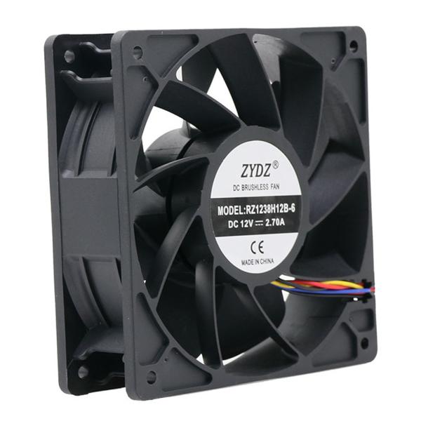Strong Airflow Axial Fan 120mm 12V 6500PWM Cooling Fan 12038 Cooler Replacement 6Pin Connector for Machine