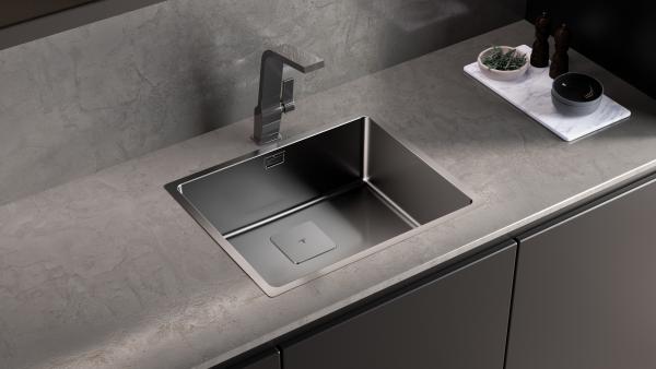 Modern Industrial Style Kitchen Cabinets Tailored Melamine Grey Kitchen System