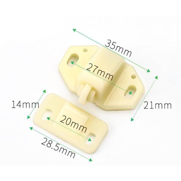 дверь подковы задвижек и защелок нейлона 35mmx21mm пластиковая