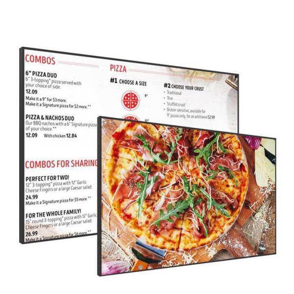 65 Inch Wall Mounted Digital Signage with 3840x2160 Resolution and Customizable Color for Advertising Display