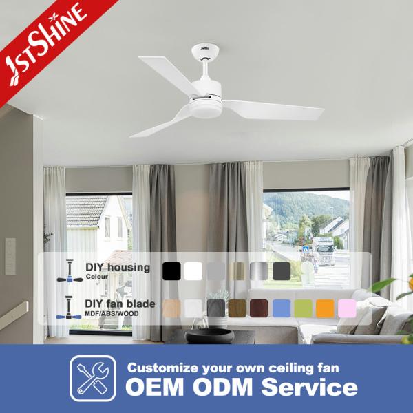 Ventilateur de plafond ABS de 52 pouces avec moteur à courant continu à LED