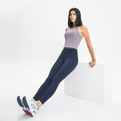 Das caneleiras de nylon das calças justas do Gym do elevador 80% da extremidade do tornozelo cintura alta 220gsm para senhoras