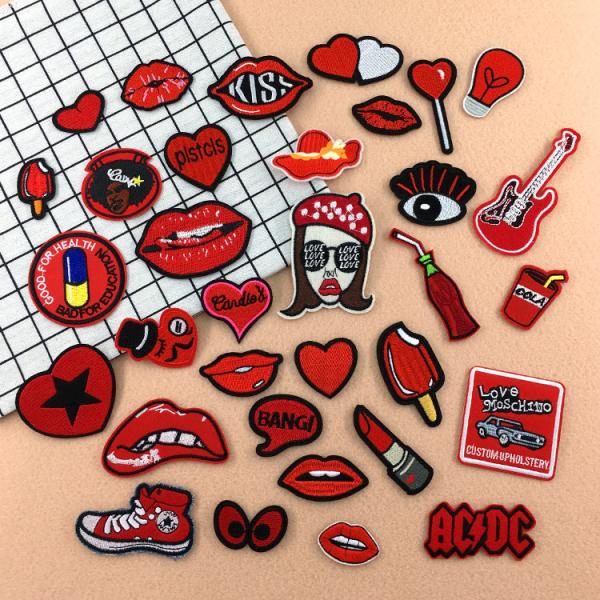Embossed private label Personalized Logo 3d Puff Flower Fabric Embroidery Patch For Clothing Handmade Customized