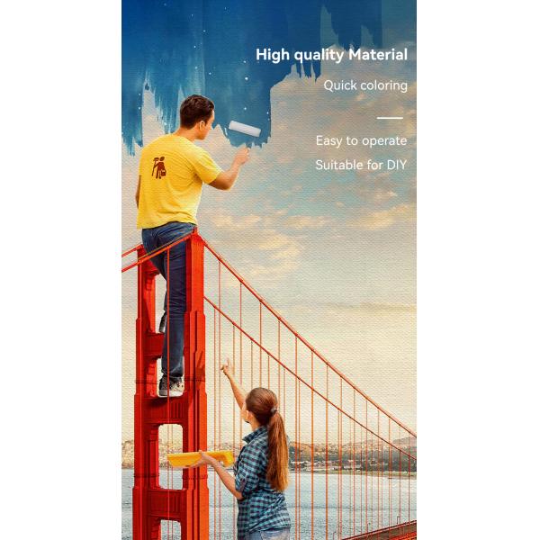 Поддержка на заказ ODM на заказ Цветочное украшение стен мягкая резиновая краска роликовая кисть