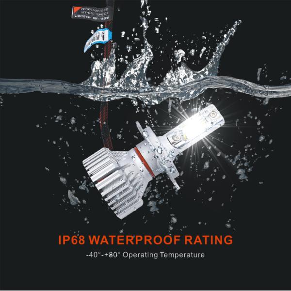 High Power Aluminum Super Bright Led Headlight Bulbs T8 H4  60W 10000LM