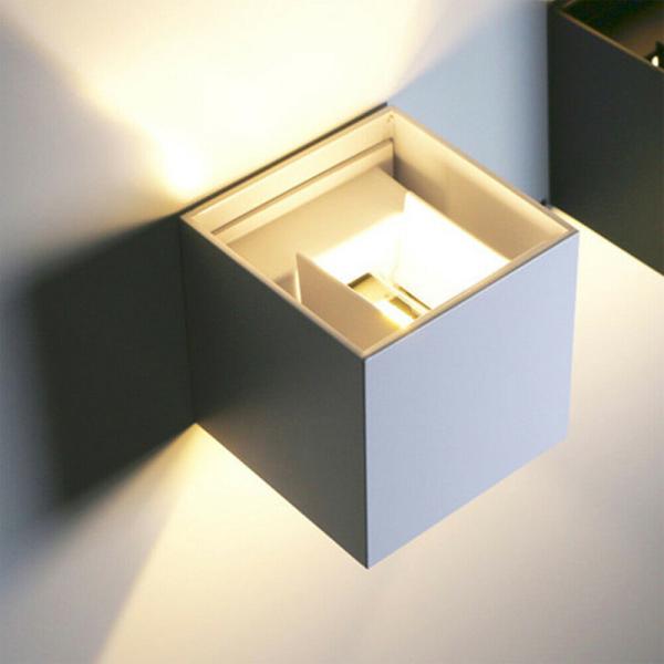 Europe style cube wall light white shell dimmable led wall light lamp down wall light 6w 12w