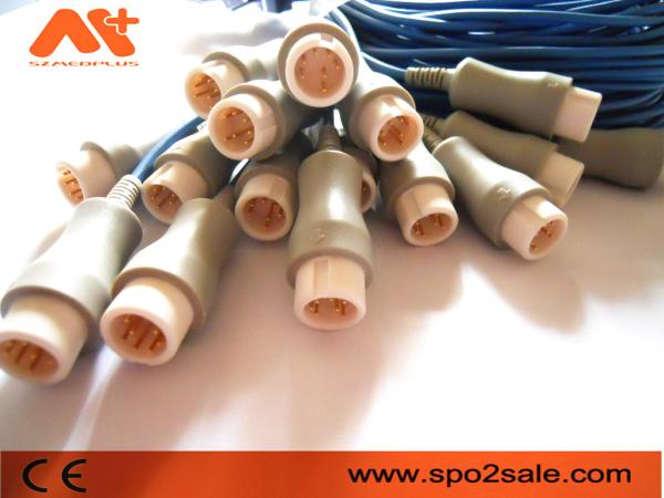 Gris de câble d'extension de Masim Spo2 de câble de Mindray Spo2 de datex