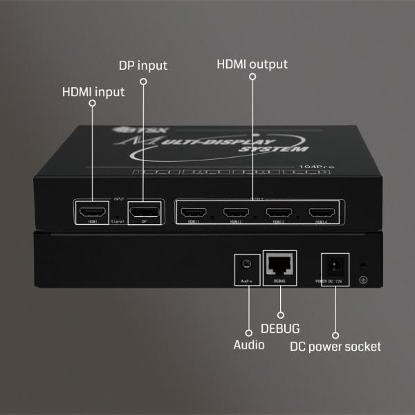 Contrôleur de mur vidéo 4K60 Temps de réponse de 6 ms et mode de contrôle IP pour une solution d'affichage