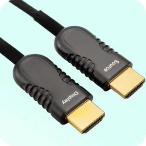 Suporte de resolução 4K para conectividade de longa distância por cabo de fibra