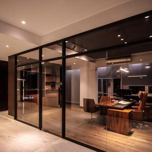 Commercial Frameless Glass Office Walls Customizable Colorful Glass
