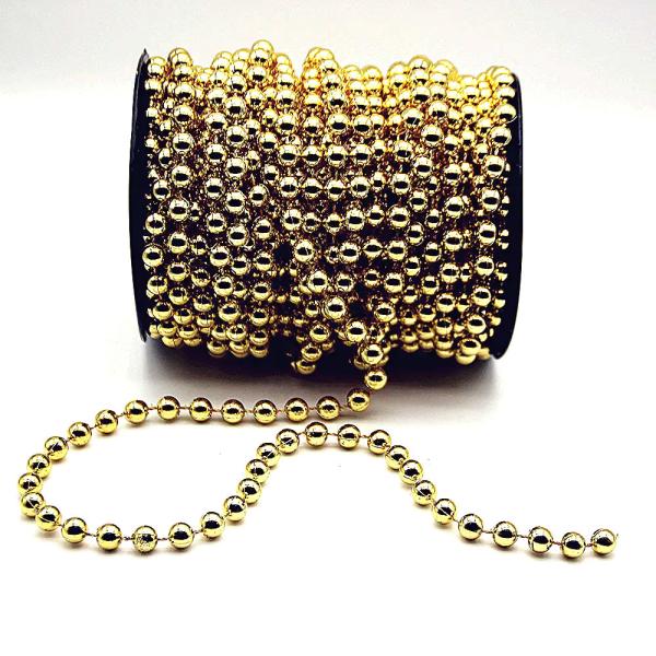 2.4mm Customized Colors Plastic Ball Chain Polished Finish for DIY Wedding