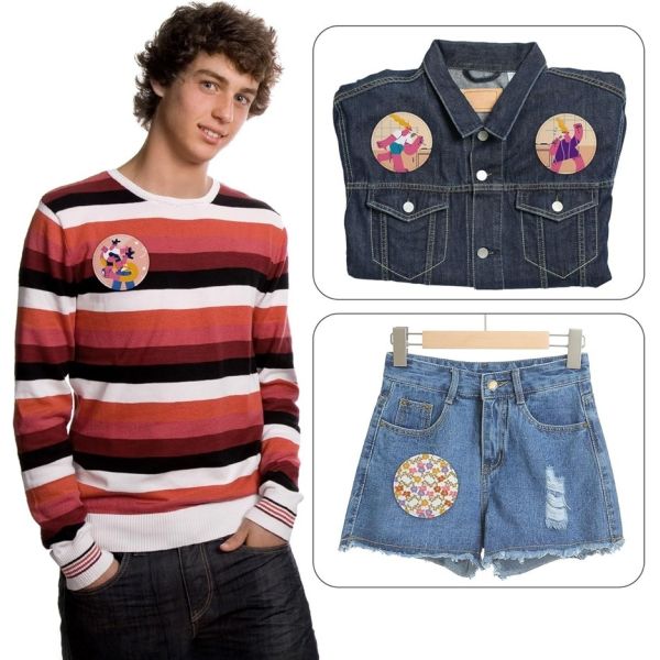 Different Shapes Blank Sublimation Leather Patches For Hat Shirt Dress Sweater Jeans Bags