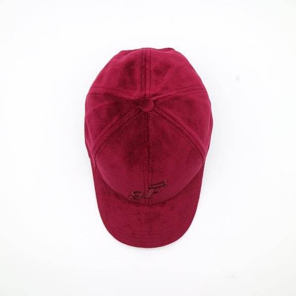 Unisex ткань бархата взрослых вышила панели бейсбольных кепок 6 на зима