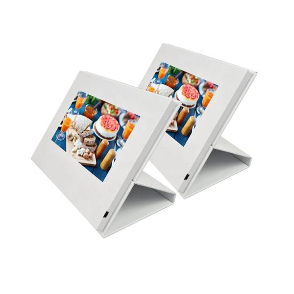 Hard cover HD7inch screen lcd video greeting card ,video gift card ,brochure with video screen ,boot logo