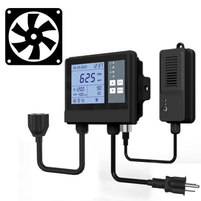 OEM PPM CO2 Greenhouse Climate Controller For Planting Tent Direct Exhaust Fan