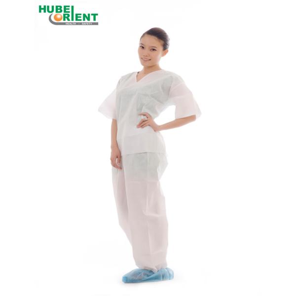Approved CE MDR Prevent Bacterial 45g/m2 SMS Disposable Medical Use Pajamas Suits