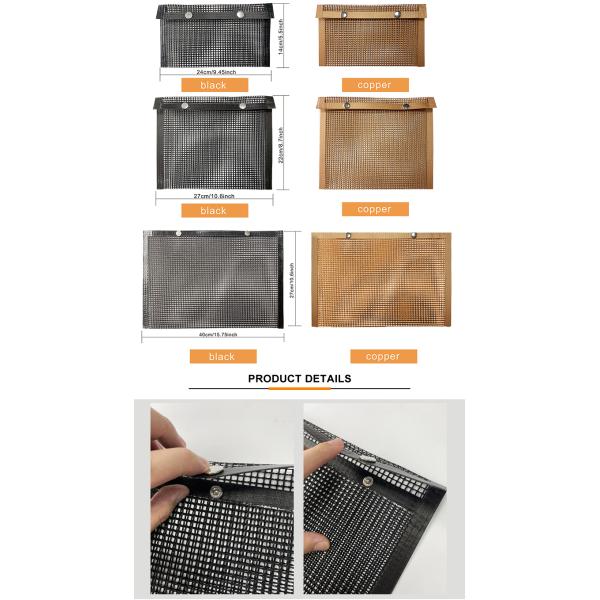 12 x 9.5 Inch BBQ Mesh Grill Bags  Reusable Grilling Pouches