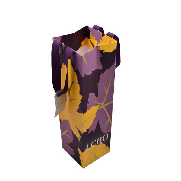 Reusable Laminated Handled Shopping Gift Paper Tote Bag With Logo Custom Printed