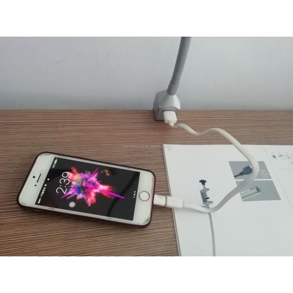NO Free Sample Electric Flexible Arm Clamp LED Reading Lamp with USB Charging Socket