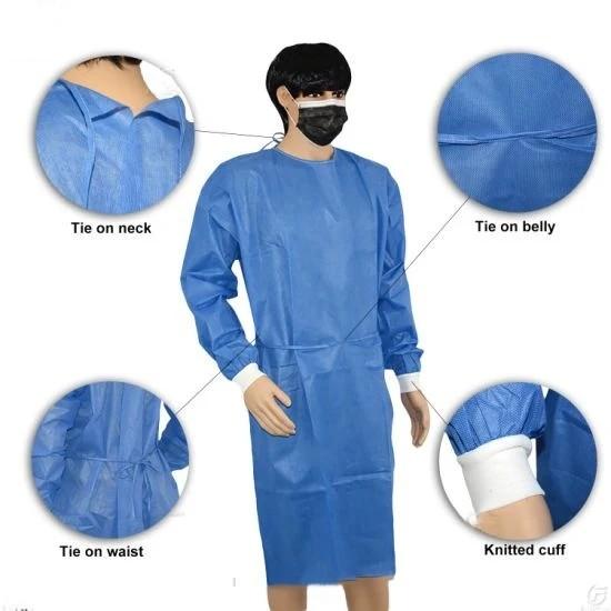 Vestidos cirúrgicos descartáveis médicos de Unimax PP SMS