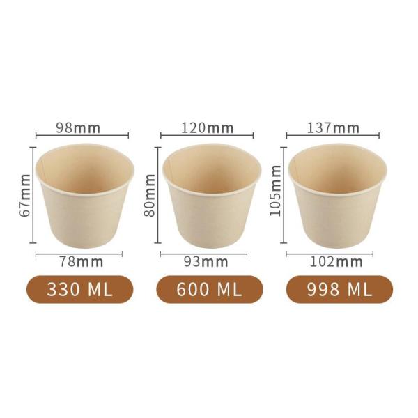 1100ml 165*144*65cm Brown Kraft Paper Disposable Lunch Box For Salad Food Container