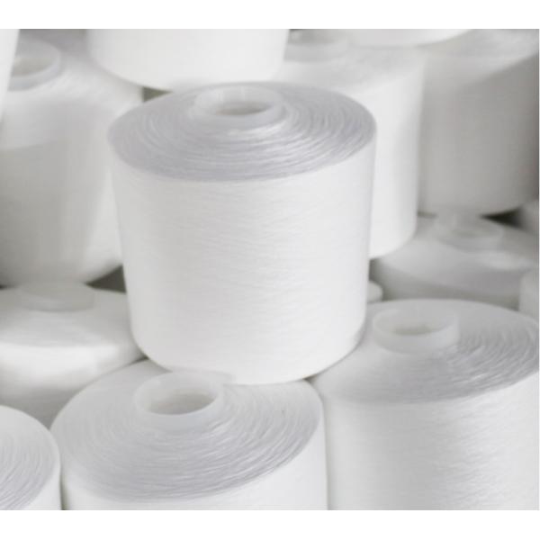 Raw White / Bleached White 40s/2 Ring Spun Polyester Yarn Baby Cone