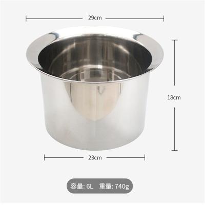 290mm Top Dia Stainless Steel Feeding Bucket For Calf Shelter With 6L Volume